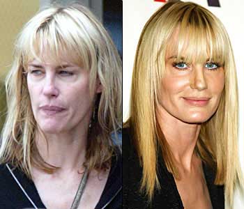 daryl hannah with and without makeup and a blow dry